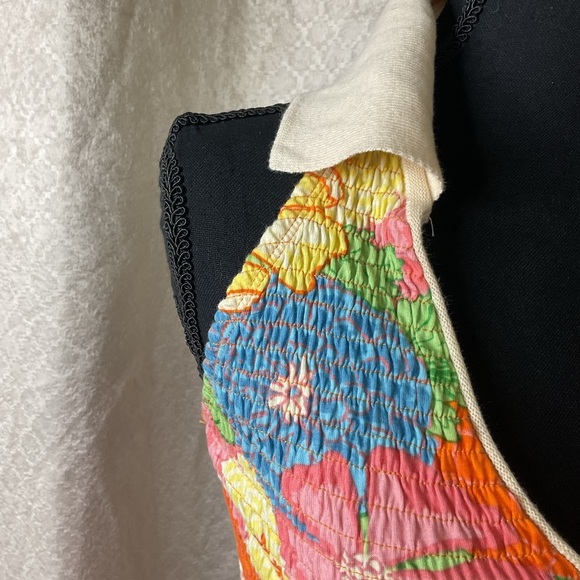 ZARA Women's Multicolor Floral Print Collared Open-Back V-Neck Crop Top SZ S - Picture 8 of 10